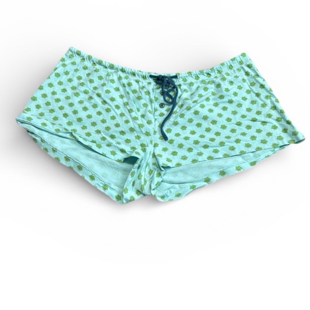 Tilt blue and green Frog pajama shorts - Picture 2 of 9